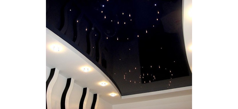 Выбор освещения для помещения с натяжным потолком