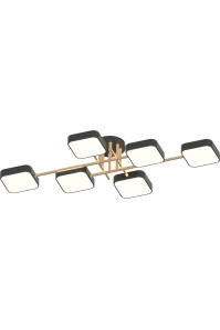 Светодиодная потолочная люстра SVLIGHT LED XI3350-6 BK+FGD 108W