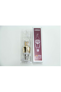 Светодиодная лампочка свеча LED 4,5W Е14 золото